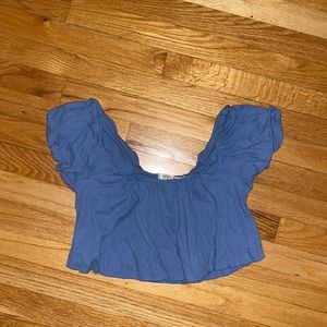 Free people blue cropped top